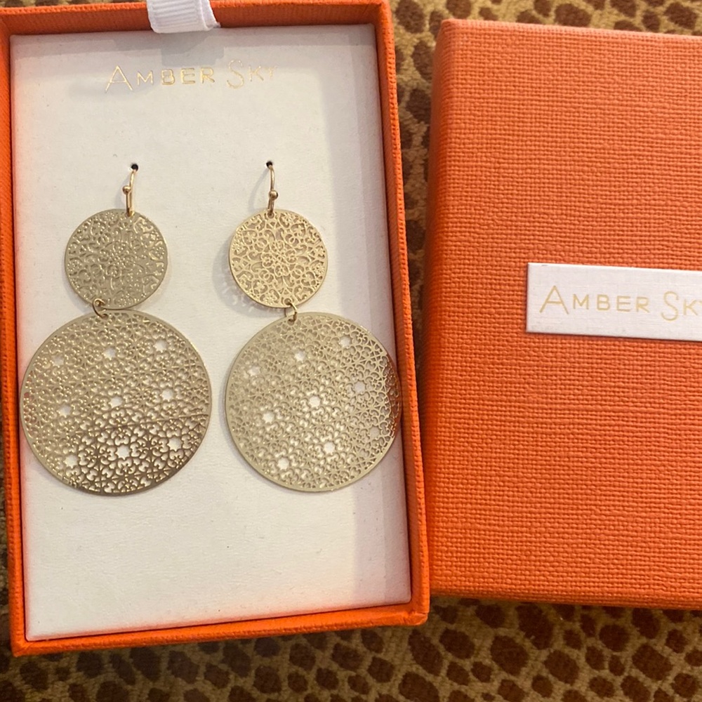 Amber sky earrings